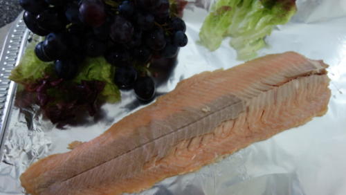 Geräuchertes Lachsforellenfilet