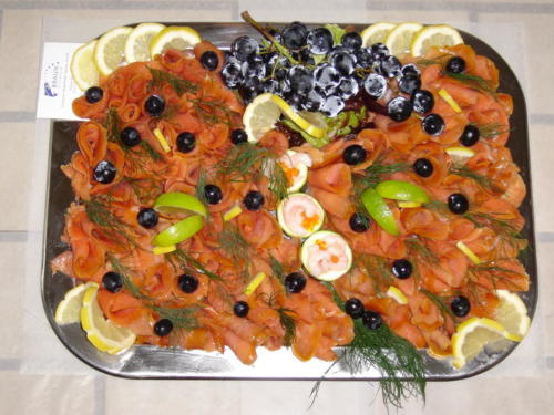 Fischplatten für Empfänge, Veranstaltungen und Präsentationen.